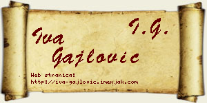 Iva Gajlović vizit kartica